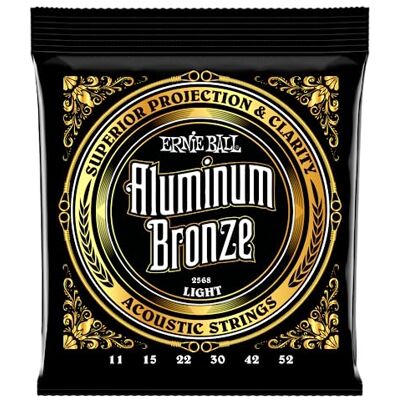 Ernie Ball Lichtbrons aluminium snaren voor akoestische gitaar, 11-52 gauge Ernie Ball Lichtbrons aluminium snaren voor akoestische gitaar, 11-52 gauge