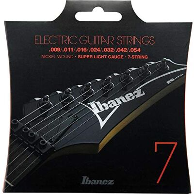 Ibanez IEGS7 snaren voor elektrische gitaar, 7 snaren, super light Ibanez IEGS7 snaren voor elektrische gitaar, 7 snaren, super light