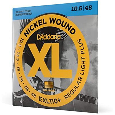 D'Addario EXL110+ XL Nickel Elektrische gitaarsnaren, perfecte intonatie, constant gevoel, betrouwbare duurzaamheid voor 6-snarige gitaren 10,5-48 Regular Light Plus D'Addario EXL110+ XL Nickel Elektrische gitaarsnaren, perfecte intonatie, constant gevoel, betrouwbare duurzaamheid voor 6-snarige gitaren 10,5-48 Regular Light Plus