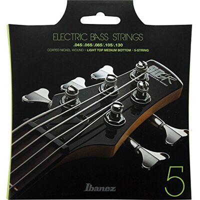 Ibanez IEBS5C snaren voor elektrische bas, 5 snaren/licht voor hoge tonen, medium voor bas, gecoat Ibanez IEBS5C snaren voor elektrische bas, 5 snaren/licht voor hoge tonen, medium voor bas, gecoat