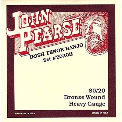 John Pearse Strings® 2020H snarenset voor Irish Tenor Banjo – 80/20 Bronze Wound – Heavy Gauge John Pearse Strings® 2020H snarenset voor Irish Tenor Banjo – 80/20 Bronze Wound – Heavy Gauge