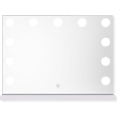SensaHome Vanity Mirror Pro Hollywood Make-up Spiegel met 15 Dimbare LED-lampen 3 Lichtstanden 80 x 60 cm Wit SensaHome Vanity Mirror Pro Hollywood Make-up Spiegel met 15 Dimbare LED-lampen 3 Lichtstanden 80 x 60 cm Wit