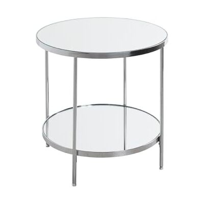 HAKU bijzettafel verchroomd, metaal, spiegel Dim.: H 46 cm x Ø 44 cm, Stijl: Art Deco HAKU bijzettafel verchroomd, metaal, spiegel Dim.: H 46 cm x Ø 44 cm, Stijl: Art Deco