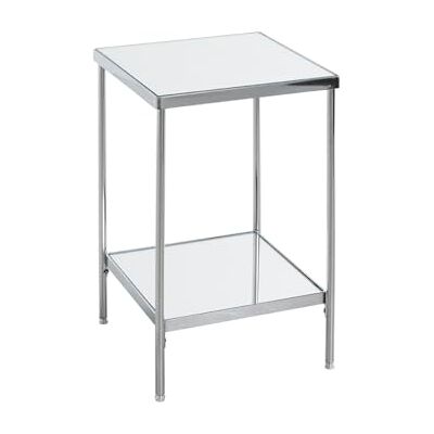 HAKU bijzettafel verchroomd, metaal, spiegel Dim.: L 28 cm x H 46 cm x D 28 cm, Stijl: Art Deco HAKU bijzettafel verchroomd, metaal, spiegel Dim.: L 28 cm x H 46 cm x D 28 cm, Stijl: Art Deco