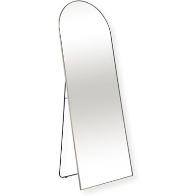 SensaHome Passpiegel Minimalistisch Design Wandspiegel Staande Spiegel met Metalen Rand Taupe 160 x 60 x 4 cm SensaHome Passpiegel Minimalistisch Design Wandspiegel Staande Spiegel met Metalen Rand Taupe 160 x 60 x 4 cm