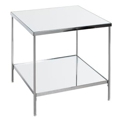 HAKU bijzettafel verchroomd, metaal, spiegel Dim.: L 45 cm x H 46 cm x D 45 cm, Stijl: Art Deco HAKU bijzettafel verchroomd, metaal, spiegel Dim.: L 45 cm x H 46 cm x D 45 cm, Stijl: Art Deco