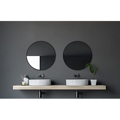 Talos Ronde spiegel Black Circle – zwarte spiegel met Ø 60 cm – wandspiegel met frame van hoogwaardig aluminium in zwart Talos Ronde spiegel Black Circle – zwarte spiegel met Ø 60 cm – wandspiegel met frame van hoogwaardig aluminium in zwart