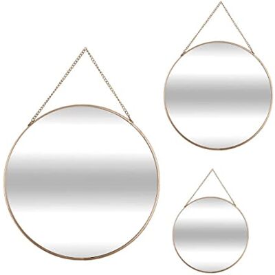 ATMOSPHERA CREATEUR D'INTERIEUR ATMOSPHERA INTERIEUR CREATEUR Set van 3 ronde gouden spiegels ATMOSPHERA CREATEUR D'INTERIEUR ATMOSPHERA INTERIEUR CREATEUR Set van 3 ronde gouden spiegels