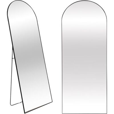 SensaHome Volledige spiegel, wandspiegel in minimalistisch design, staande spiegel met metalen frame, zwart, modern, kleedkamer-/badkamerspiegel, 160 x 60 x 4 cm SensaHome Volledige spiegel, wandspiegel in minimalistisch design, staande spiegel met metalen frame, zwart, modern, kleedkamer-/badkamerspiegel, 160 x 60 x 4 cm