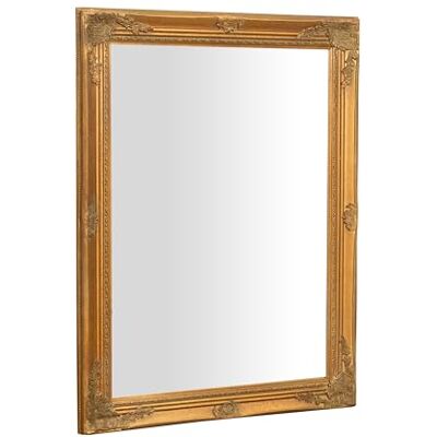 Biscottini wandspiegel badkamer en slaapkamer 64x84x5 cm Wandspiegel met haken Gouden spiegel Biscottini wandspiegel badkamer en slaapkamer 64x84x5 cm Wandspiegel met haken Gouden spiegel