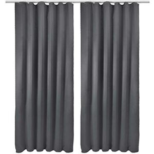 Beautissu Set van 2 verduisteringsgordijnen Amelie 140 x 245 cm antraciet gordijn ondoorzichtig met plooiband 2 stuks verduisterende gordijnen universele band gordijnen voor woonkamer, slaapkamer en kantoor Beautissu Set van 2 verduisteringsgordijnen Amelie 140 x 245 cm antraciet gordijn ondoorzichtig met plooiband 2 stuks verduisterende gordijnen universele band gordijnen voor woonkamer, slaapkamer en kantoor