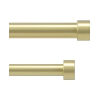Umbra Cappa Gordijnroede met 2 eindkappen, bijpassende houders en hardware, van 167,6 tot 304,8 cm, goud Umbra Cappa Gordijnroede met 2 eindkappen, bijpassende houders en hardware, van 167,6 tot 304,8 cm, goud