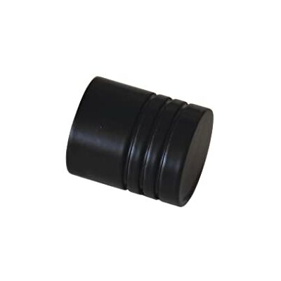 Gardinia 2 stuks cilindrische eindstukken voor gordijnroedes, serie Chicago, metaal, mat zwart, diameter 20 mm Gardinia 2 stuks cilindrische eindstukken voor gordijnroedes, serie Chicago, metaal, mat zwart, diameter 20 mm