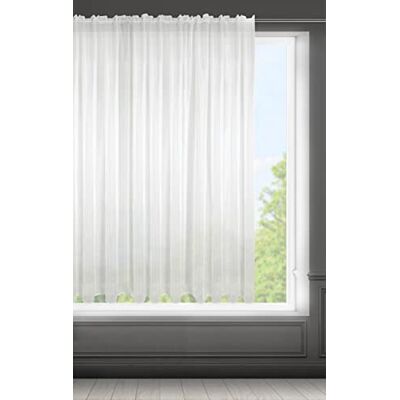 Eurofirany Lucy Gordijn, glad, transparant, plooiband, voile, 1 stuk, slaapkamer, woonkamer, elegant, polyester, 300 x 160 cm, wit Eurofirany Lucy Gordijn, glad, transparant, plooiband, voile, 1 stuk, slaapkamer, woonkamer, elegant, polyester, 300 x 160 cm, wit