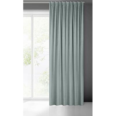 Eurofirany Madlen Fluwelen gordijn met plooiband, 1 stuk, zacht, elegant, glad, effen, modern, klassiek, voor woonkamer, slaapkamer, 140 x 300 cm, zilver Eurofirany Madlen Fluwelen gordijn met plooiband, 1 stuk, zacht, elegant, glad, effen, modern, klassiek, voor woonkamer, slaapkamer, 140 x 300 cm, zilver