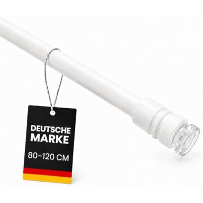 Bestlivings Klemstang (wit) Uitschuifbare gordijnroede met schroeftechnologie 80-120 cm, niet boren en niet lijmen Bestlivings Klemstang (wit) Uitschuifbare gordijnroede met schroeftechnologie 80-120 cm, niet boren en niet lijmen