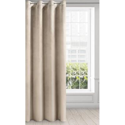 Eurofirany Melanie Fluwelen gordijn met ogen, 1 stuk, zacht, elegant, 200 g/m², effen, pluizig, modern, klassiek, voor woonkamer, slaapkamer, 140 x 250 cm, beige Eurofirany Melanie Fluwelen gordijn met ogen, 1 stuk, zacht, elegant, 200 g/m², effen, pluizig, modern, klassiek, voor woonkamer, slaapkamer, 140 x 250 cm, beige