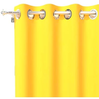 Soleil d'ocre , Alix Gordijn met ogen, geel, polyester, 135 x 180 cm Soleil d'ocre , Alix Gordijn met ogen, geel, polyester, 135 x 180 cm