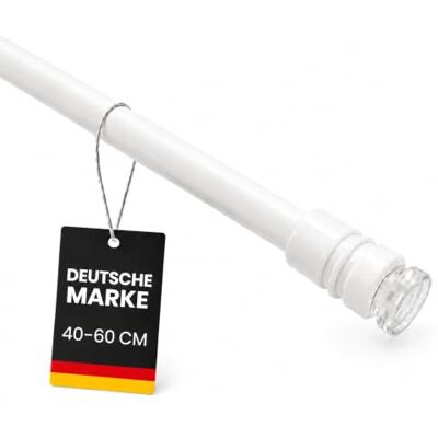 Bestlivings Klemstang (wit) Uitschuifbare gordijnroede met schroeftechnologie 40-60 cm, zonder boren en lijmen Bestlivings Klemstang (wit) Uitschuifbare gordijnroede met schroeftechnologie 40-60 cm, zonder boren en lijmen