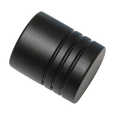 Gardinia Set van 2 cilindrische eindstukken voor gordijnroede Ø 16 mm metaal mat zwart Gardinia Set van 2 cilindrische eindstukken voor gordijnroede Ø 16 mm metaal mat zwart