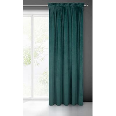 Eurofirany Villa Gordijn fluweel zacht plooiband-1 stk. edel gordijn dik 290 g/m2, elegant, glad, eenkleurig, wollig, modern, klassiek, woonkamer, slaapkamer, lounge, donkerturquoise, 140 x 270 cm Eurofirany Villa Gordijn fluweel zacht plooiband-1 stk. edel gordijn dik 290 g/m2, elegant, glad, eenkleurig, wollig, modern, klassiek, woonkamer, slaapkamer, lounge, donkerturquoise, 140 x 270 cm