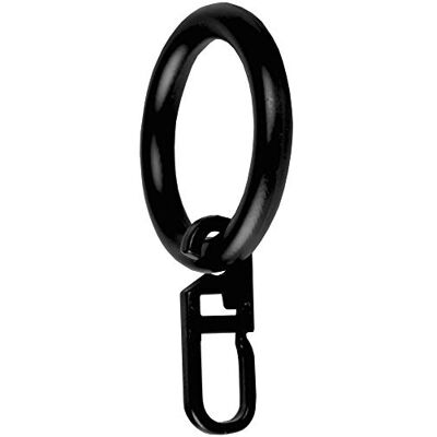 Bestlivings 40 stuks gordijnringen met een diameter van 28 mm, met plooihaken, voor gordijnroedes met een diameter van 16 mm, zwart, met ringen met plooihaken Bestlivings 40 stuks gordijnringen met een diameter van 28 mm, met plooihaken, voor gordijnroedes met een diameter van 16 mm, zwart, met ringen met plooihaken