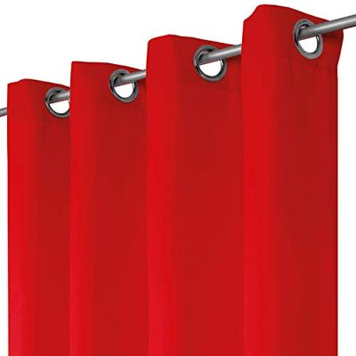 Bestlivings Ondoorzichtig gordijn met oogjes, 140 x 145 cm (b x l), in vele maten en kleuren, rood Bestlivings Ondoorzichtig gordijn met oogjes, 140 x 145 cm (b x l), in vele maten en kleuren, rood