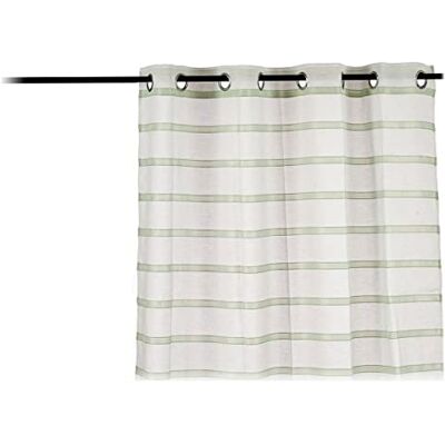 Gift Decor Gordijn, rayas, polyester, 140 x 260 cm, groen Gift Decor Gordijn, rayas, polyester, 140 x 260 cm, groen