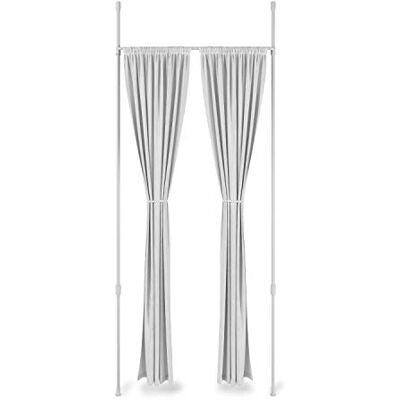 Umbra Anywhere Rod. Gordijnroede zonder boren, voor ramen of ruimteverdeler, telescopisch in breedte en hoogte, metaal, kleur wit Umbra Anywhere Rod. Gordijnroede zonder boren, voor ramen of ruimteverdeler, telescopisch in breedte en hoogte, metaal, kleur wit