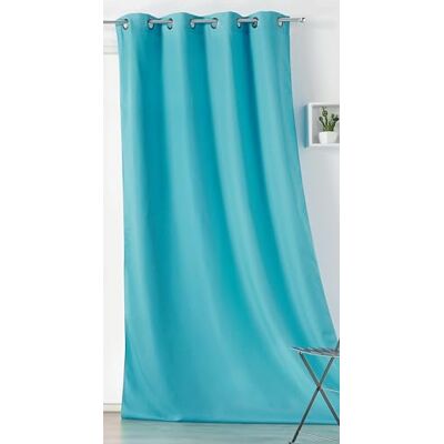 Linder Outdoor-gordijn, waterafstotend – geweven en geverfd in Frankrijk – afwerking met oogjes met antioxidant geweer – kleur: turquoise blauw – afmetingen 135 x 240 cm – 100% polyester – collectie Linder Outdoor-gordijn, waterafstotend – geweven en geverfd in Frankrijk – afwerking met oogjes met antioxidant geweer – kleur: turquoise blauw – afmetingen 135 x 240 cm – 100% polyester – collectie