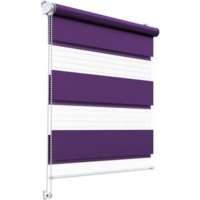 Stylo Rolgordijn dag en nacht zonder boren universeel mechanisme eenvoudige montage trekkoord rolgordijn semi-transparant verduisterend binnenrolgordijn violet 78 x 150 cm Stylo Rolgordijn dag en nacht zonder boren universeel mechanisme eenvoudige montage trekkoord rolgordijn semi-transparant verduisterend binnenrolgordijn violet 78 x 150 cm
