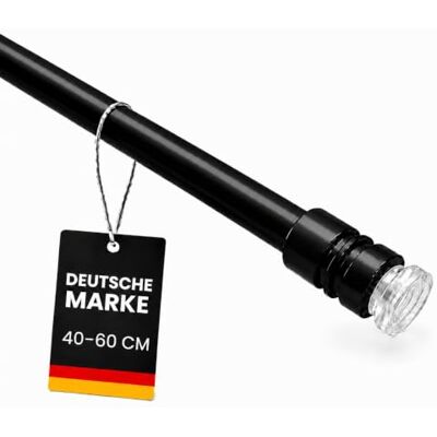 Bestlivings Klemstang (zwart) Uitschuifbare gordijnroede met schroeftechnologie 40-60 cm, niet boren en niet lijmen Bestlivings Klemstang (zwart) Uitschuifbare gordijnroede met schroeftechnologie 40-60 cm, niet boren en niet lijmen