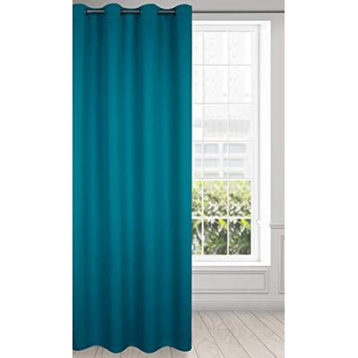Eurofirany Logan gordijn ondoorzichtig, blackout, satijn verduisteringsgordijn met ogen 1 stk. gordijn met ogen, elegant, glad, effen, woonkamer, slaapkamer, zeegroen, 135x250 cm Eurofirany Logan gordijn ondoorzichtig, blackout, satijn verduisteringsgordijn met ogen 1 stk. gordijn met ogen, elegant, glad, effen, woonkamer, slaapkamer, zeegroen, 135x250 cm