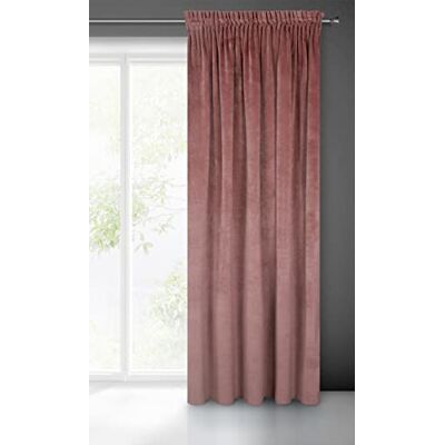 Eurofirany Villa Fluwelen gordijn, zacht, plooiband, 1 stuks, edel gordijn, dik, 290 g/m2, elegant, glad, eenkleurig, wollig, modern, klassiek, woonkamer, slaapkamer, lounge, donkerroze, 140 x 270 cm Eurofirany Villa Fluwelen gordijn, zacht, plooiband, 1 stuks, edel gordijn, dik, 290 g/m2, elegant, glad, eenkleurig, wollig, modern, klassiek, woonkamer, slaapkamer, lounge, donkerroze, 140 x 270 cm