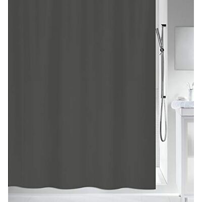 Spirella Douchegordijn "Primo" anti-schimmel antibacterieel wasbaar waterdicht polyester 120x200 cm antraciet Spirella Douchegordijn "Primo" anti-schimmel antibacterieel wasbaar waterdicht polyester 120x200 cm antraciet
