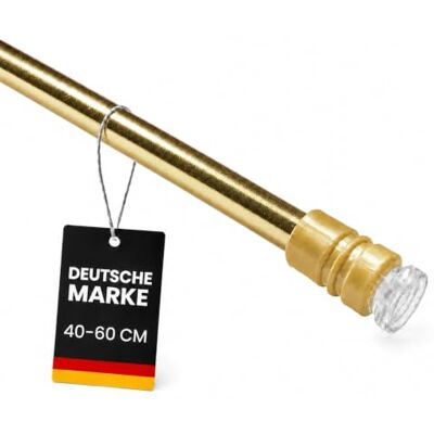 Bestlivings Klemstang (goud) Uitschuifbare gordijnroede met schroeftechnologie 40-60 cm, niet boren en niet lijmen Bestlivings Klemstang (goud) Uitschuifbare gordijnroede met schroeftechnologie 40-60 cm, niet boren en niet lijmen