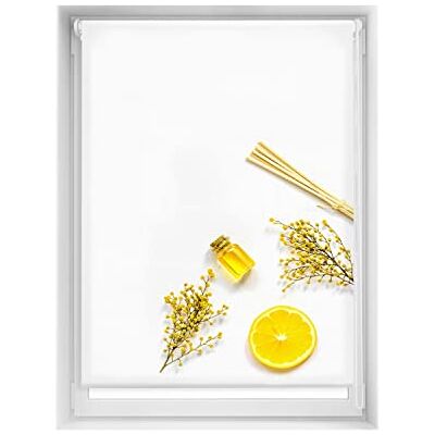 Blindecor Easy Store Rolgordijn, transparant, citroenprint, 120 x 150 cm, breedte 107 x 145 cm Blindecor Easy Store Rolgordijn, transparant, citroenprint, 120 x 150 cm, breedte 107 x 145 cm