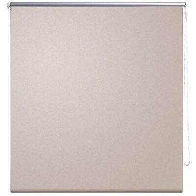 vidaXL Verduisteringsrolgordijn, 140 x 175 cm, beige, raam slaapkamer vidaXL Verduisteringsrolgordijn, 140 x 175 cm, beige, raam slaapkamer