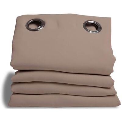 Moondream , 3-in-1 geluiddempend gordijn, geluiddempend, thermisch winter & zomer, 100% verduisterend, gepatenteerde technologie, made in EU, katoeneffect, zeilringen, Beige Pelican, 140 x 260 (B x Moondream , 3-in-1 geluiddempend gordijn, geluiddempend, thermisch winter & zomer, 100% verduisterend, gepatenteerde technologie, made in EU, katoeneffect, zeilringen, Beige Pelican, 140 x 260 (B x