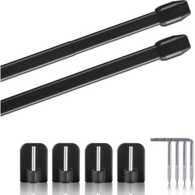Bestlivings Set van 2 uittrekbare gordijnroedes van metaal, 80-120 cm Bestlivings Set van 2 uittrekbare gordijnroedes van metaal, 80-120 cm