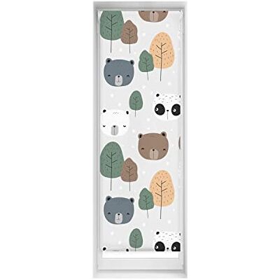 Blindecor Eenvoudig verduisterend rolgordijn zonder boren digitaal bedrukt motief beer 55 x 150 cm breedte per hoogte) Stofmaat 52 x 145 cm Blindecor Eenvoudig verduisterend rolgordijn zonder boren digitaal bedrukt motief beer 55 x 150 cm breedte per hoogte) Stofmaat 52 x 145 cm