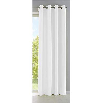 Gardinenbox Palermo 10000265 Gordijn, ondoorzichtig, met ogen en gordijnhouders, 145 x 140 cm, wit Gardinenbox Palermo 10000265 Gordijn, ondoorzichtig, met ogen en gordijnhouders, 145 x 140 cm, wit
