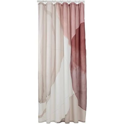 Sealskin Earth Douchegordijn, textiel, 100% polyester, donkerroze/gebroken wit, 180 x 200 cm Sealskin Earth Douchegordijn, textiel, 100% polyester, donkerroze/gebroken wit, 180 x 200 cm