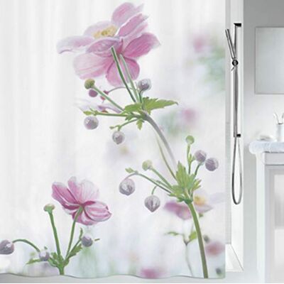 Spirella Douchegordijn, anti-schimmel, antibacterieel, wasbaar, waterdicht, polyester, anemoon 180 x 200 cm Spirella Douchegordijn, anti-schimmel, antibacterieel, wasbaar, waterdicht, polyester, anemoon 180 x 200 cm