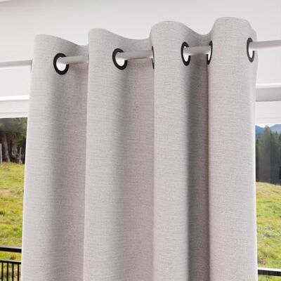Soleil d'ocre , Gordijn met ogen, isolerend en 100% verduisterend, 135 x 250 cm, Eclipse, wit Soleil d'ocre , Gordijn met ogen, isolerend en 100% verduisterend, 135 x 250 cm, Eclipse, wit