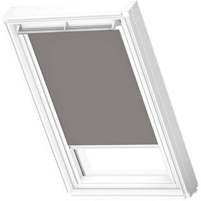 VELUX Origineel Dakramen Verduisterend Rolgordijn voor UK08, Grijs met Witte Zijgeleiders VELUX Origineel Dakramen Verduisterend Rolgordijn voor UK08, Grijs met Witte Zijgeleiders