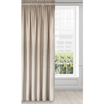 Eurofirany Melanie Fluwelen gordijn met plooiband, 200 g/m², elegant, glad, effen, pluizig, modern, klassiek, voor woonkamer, slaapkamer, 140 x 270 cm, beige Eurofirany Melanie Fluwelen gordijn met plooiband, 200 g/m², elegant, glad, effen, pluizig, modern, klassiek, voor woonkamer, slaapkamer, 140 x 270 cm, beige