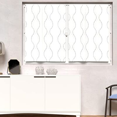 Soleil d'ocre , Parel vitrage, polyester, wit, 90 x 120 cm Soleil d'ocre , Parel vitrage, polyester, wit, 90 x 120 cm