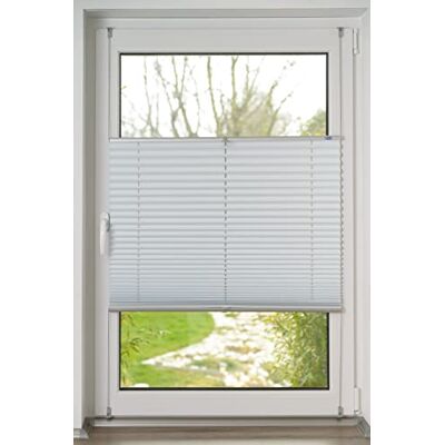 K-home Plissé verduisterend rolgordijn van polyester, wit/zilver, 60 x 130 cm K-home Plissé verduisterend rolgordijn van polyester, wit/zilver, 60 x 130 cm