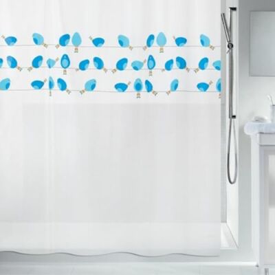 Spirella Douchegordijn PEVA Birdy, 180 x 200 cm, blauw Spirella Douchegordijn PEVA Birdy, 180 x 200 cm, blauw